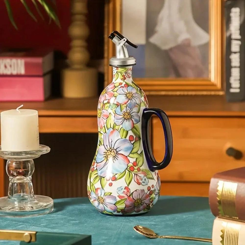 Bloom Pour Ceramic Oil Dispenser by Casa & Beyond