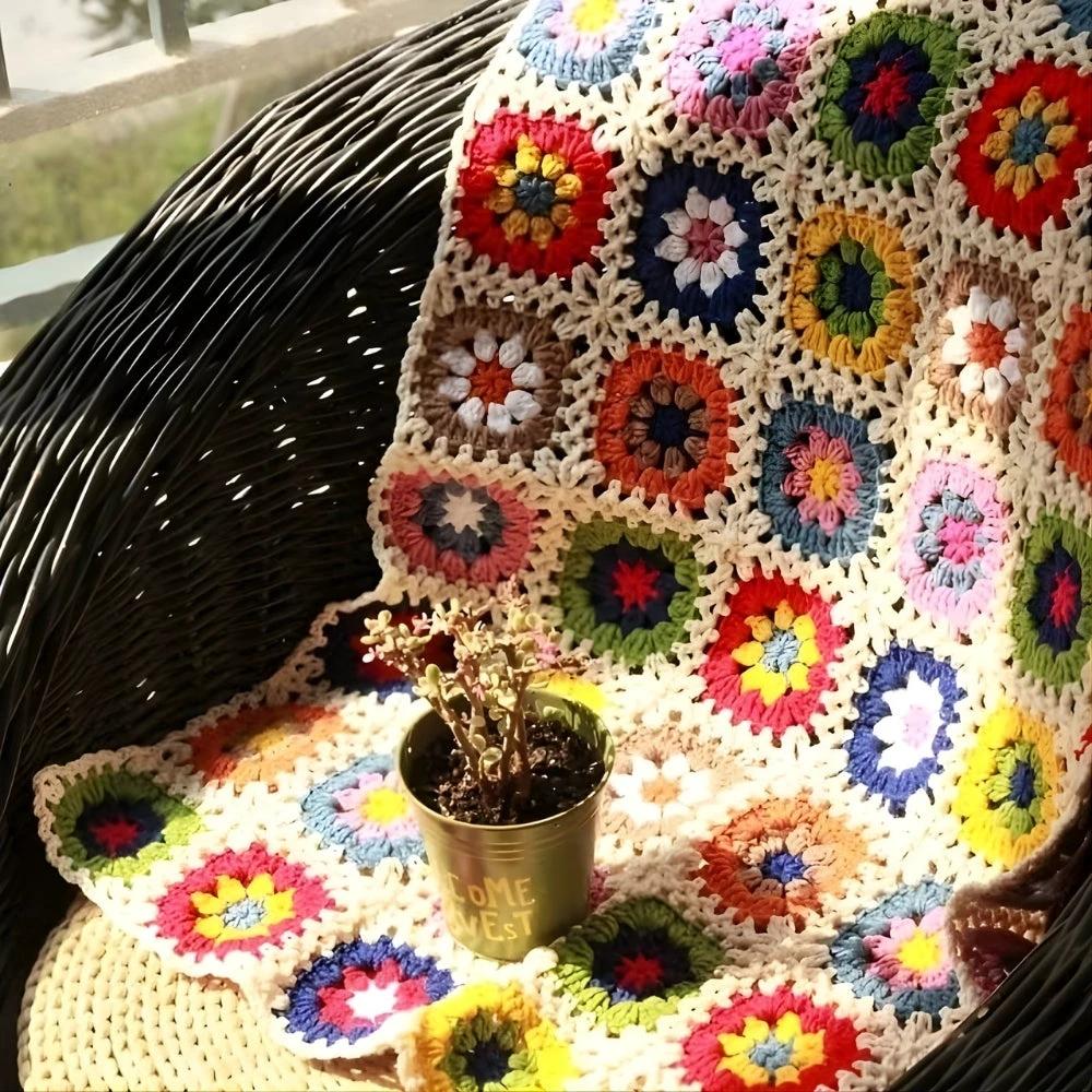Blooming Crochet Flower Blanket by Casa & Beyond