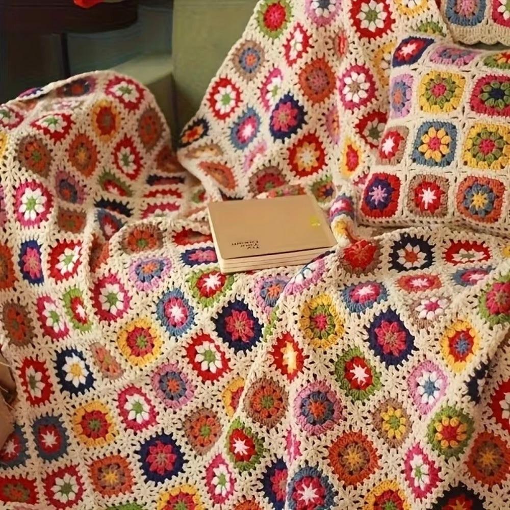 Blooming Crochet Flower Blanket by Casa & Beyond