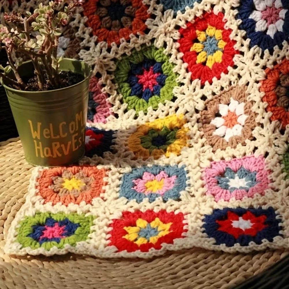 Blooming Crochet Flower Blanket by Casa & Beyond