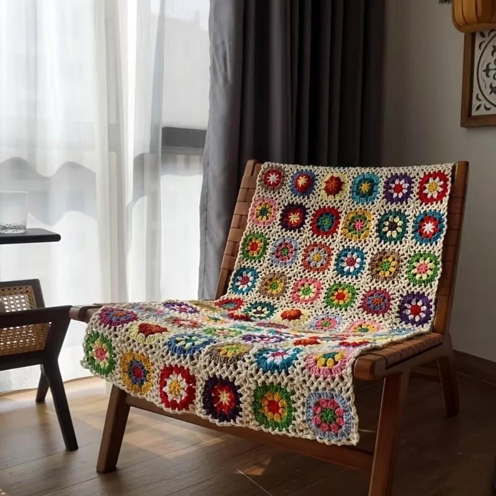 Blooming Crochet Flower Blanket by Casa & Beyond