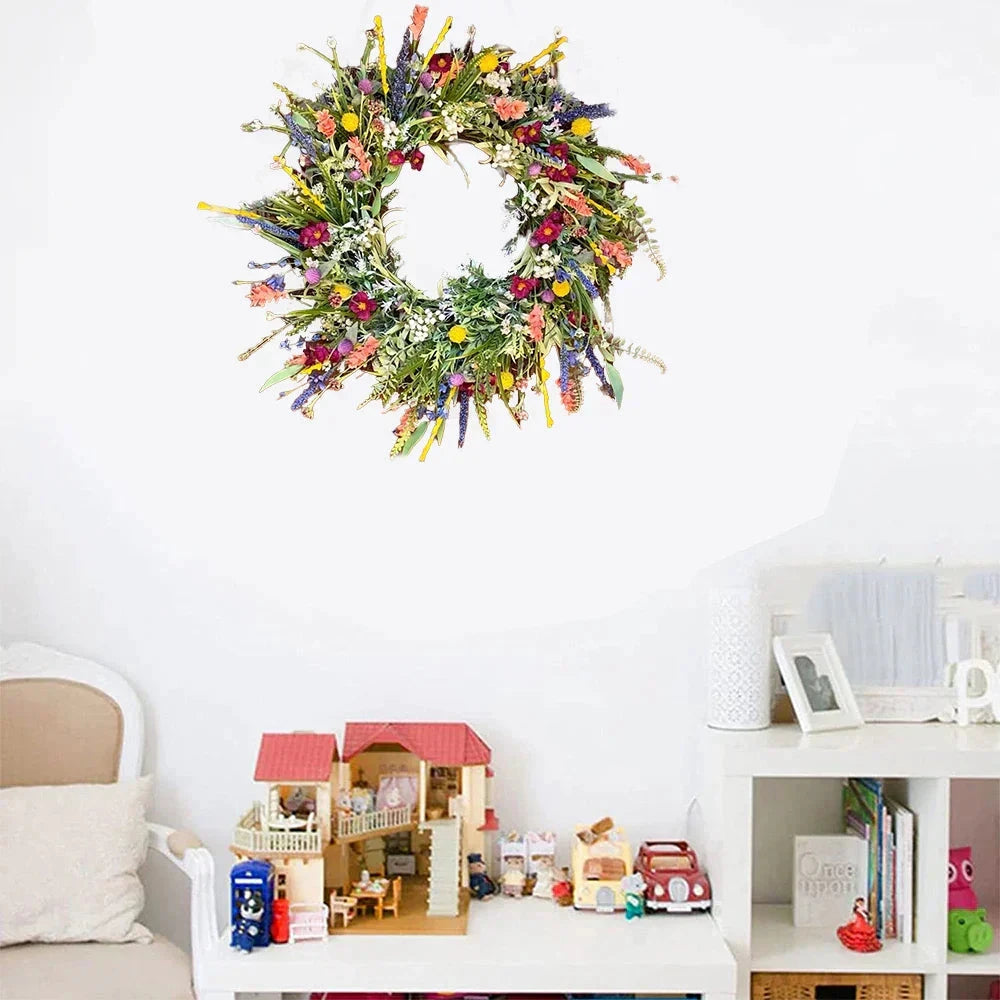 Bloomora – Handcrafted Lifelike Door Wreath with Seasonal Floral Arrangement by BowLift
