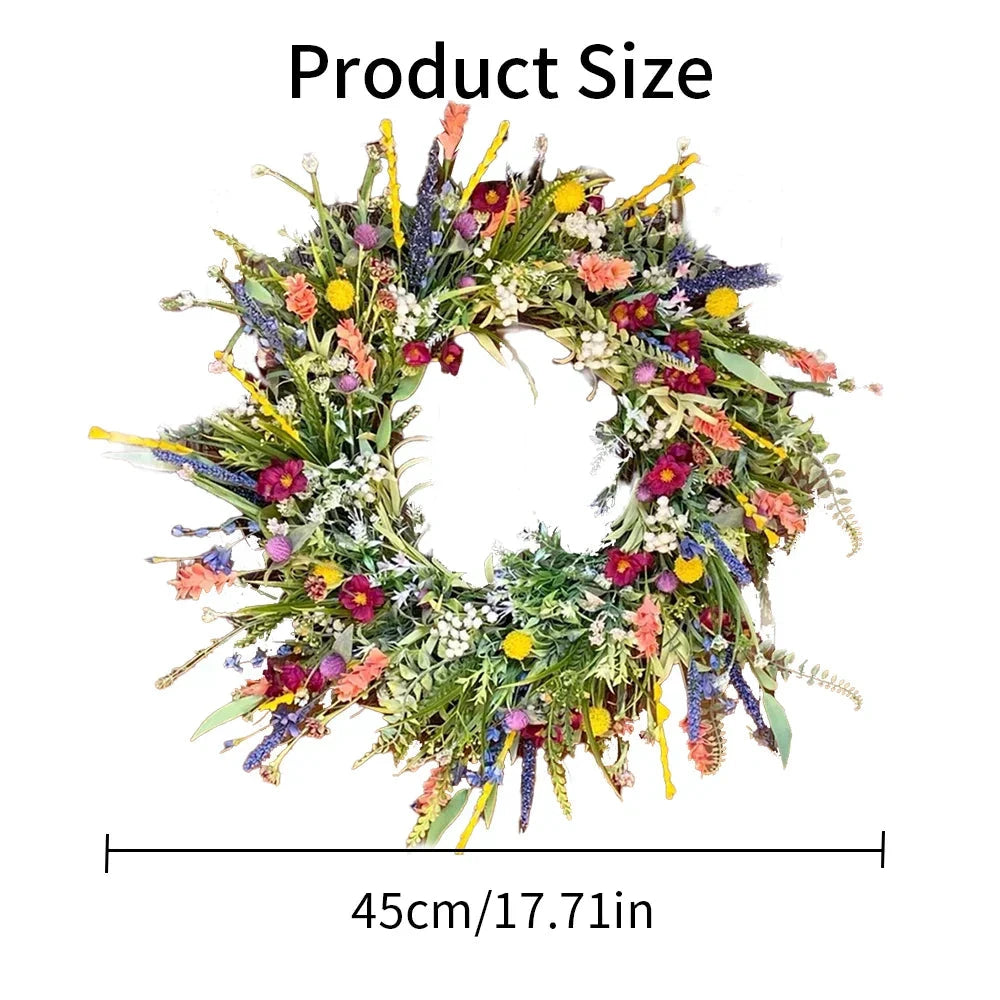 Bloomora – Handcrafted Lifelike Door Wreath with Seasonal Floral Arrangement by BowLift