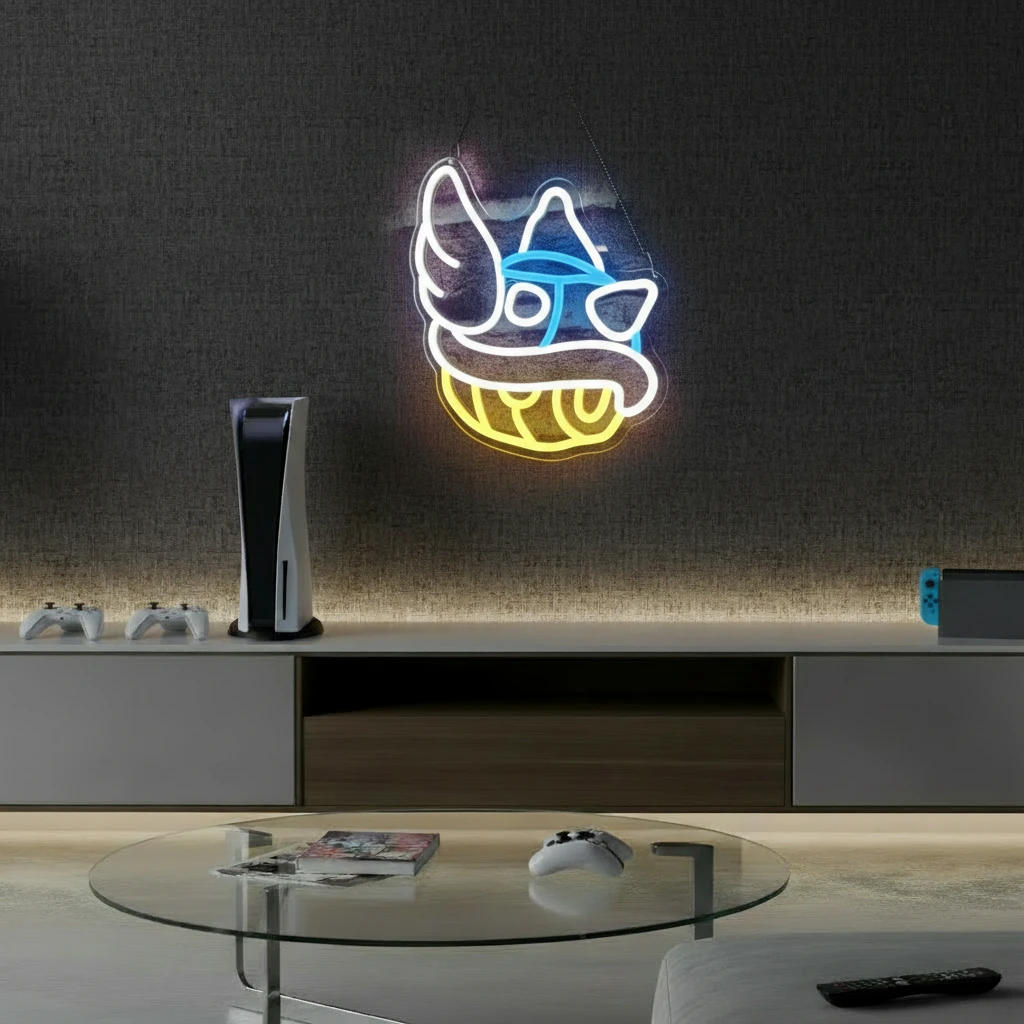 Blue Shell Led Neon Sign Gaming Room Decor Sign by Neonchics