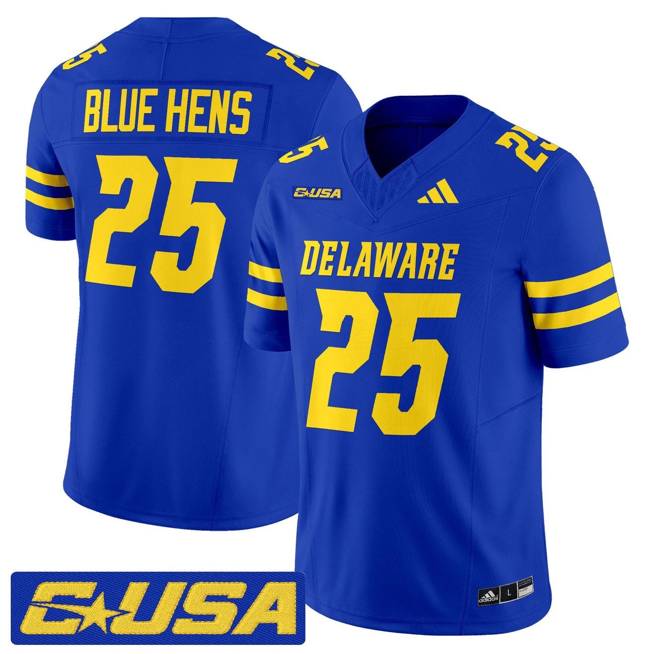 Blue Hens Jersey #25 Delaware Blue Hens 2025 Vapor Limited Stitched by My Store NCAA Football Jerseys
