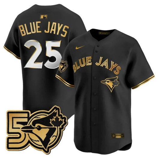Blue Jays Jersey #25 Toronto Blue Jays 50 Seasons Patch Stitched by My Store