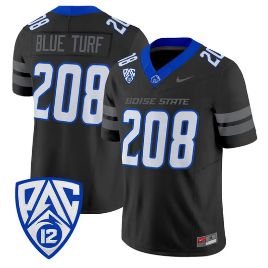 Blue Turf Jersey #208 Boise State Broncos 2026 Vapor Limited Stitched by My Store NCAA Football Jerseys