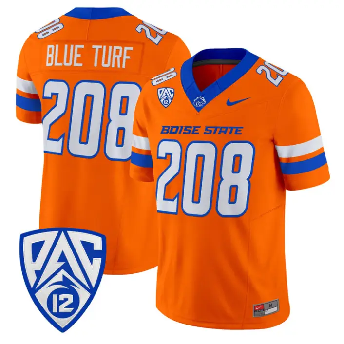 Blue Turf Jersey #208 Boise State Broncos 2026 Vapor Limited Stitched by My Store NCAA Football Jerseys