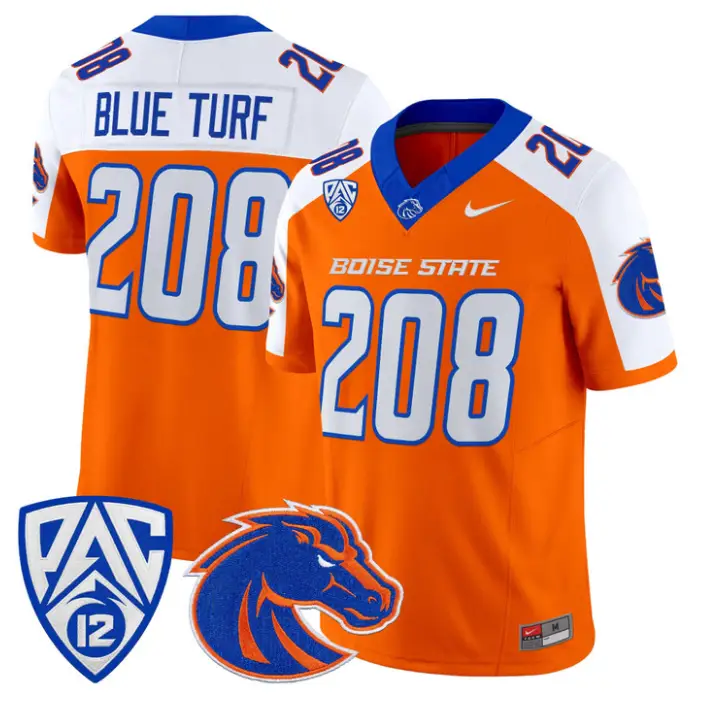 Blue Turf Jersey #208 Boise State Broncos 2026 Vapor Limited Stitched by My Store NCAA Football Jerseys