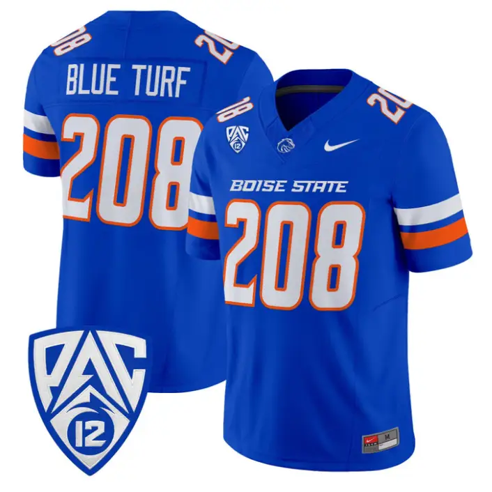 Blue Turf Jersey #208 Boise State Broncos 2026 Vapor Limited Stitched by My Store NCAA Football Jerseys
