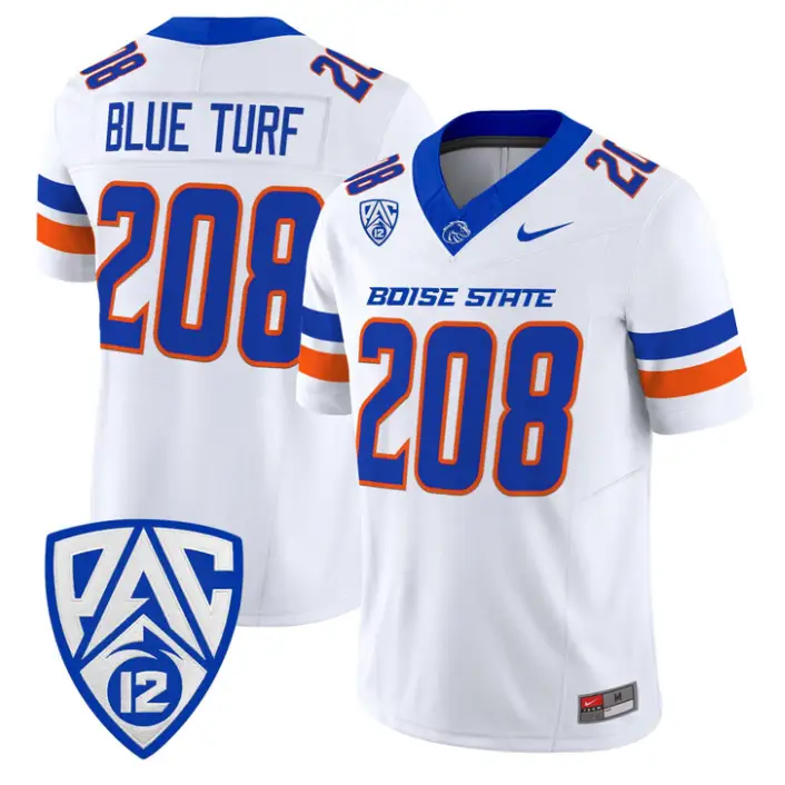 Blue Turf Jersey #208 Boise State Broncos 2026 Vapor Limited Stitched by My Store NCAA Football Jerseys
