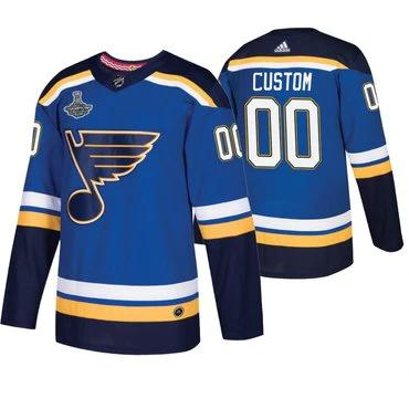 Blues Customized Blue 2019 Stanley Cup Champions Jersey by Hockey David