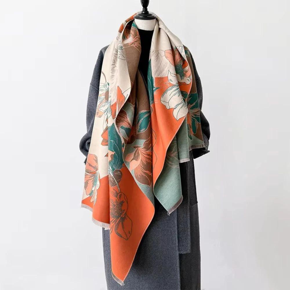 Fashion Bloom Reversible Floral Shawl by Casa & Beyond