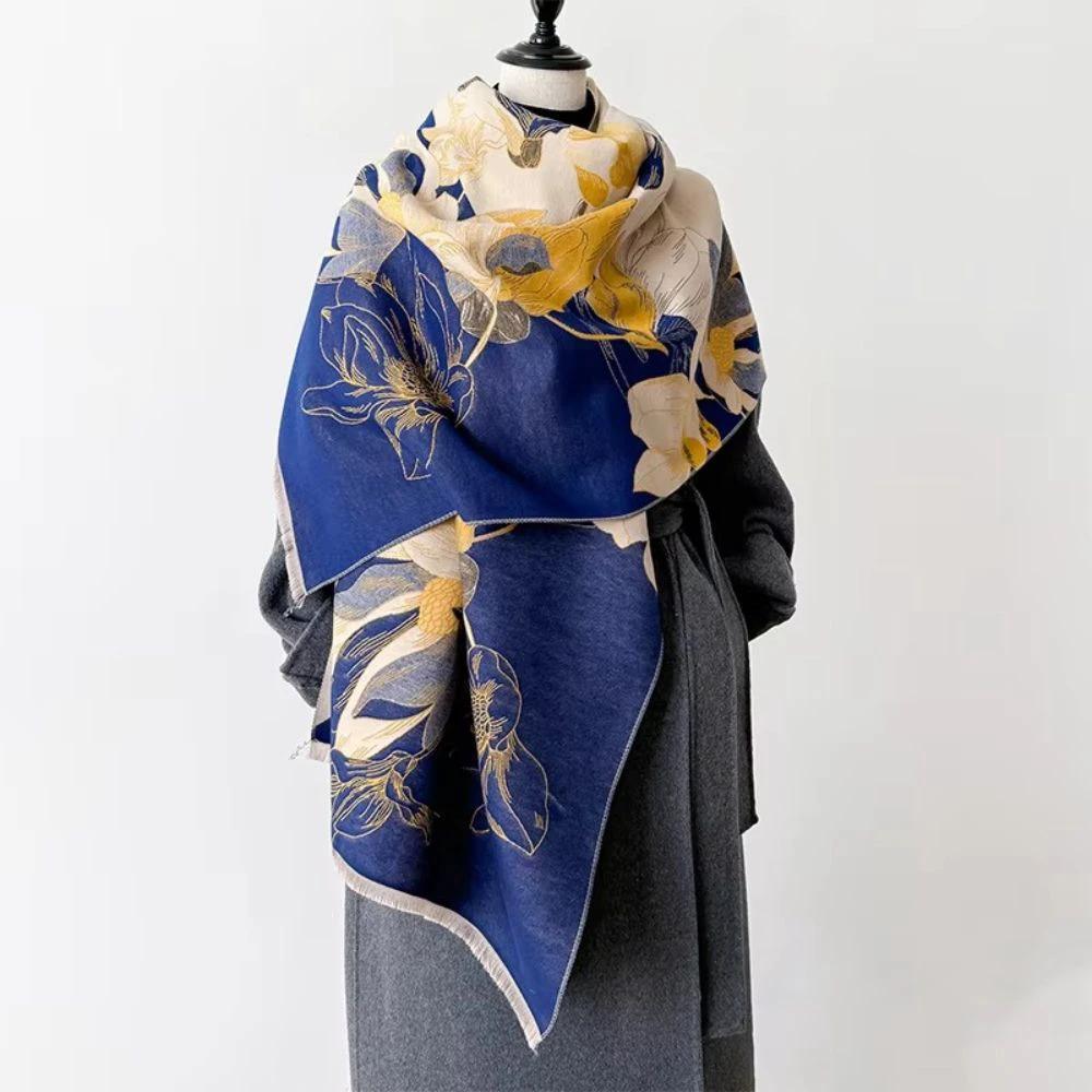 Fashion Bloom Reversible Floral Shawl by Casa & Beyond