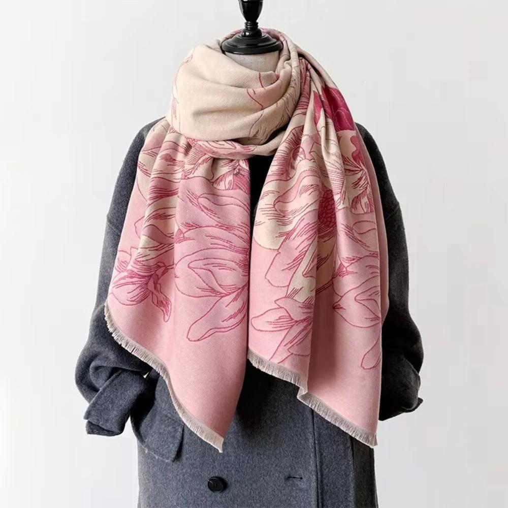 Fashion Bloom Reversible Floral Shawl by Casa & Beyond
