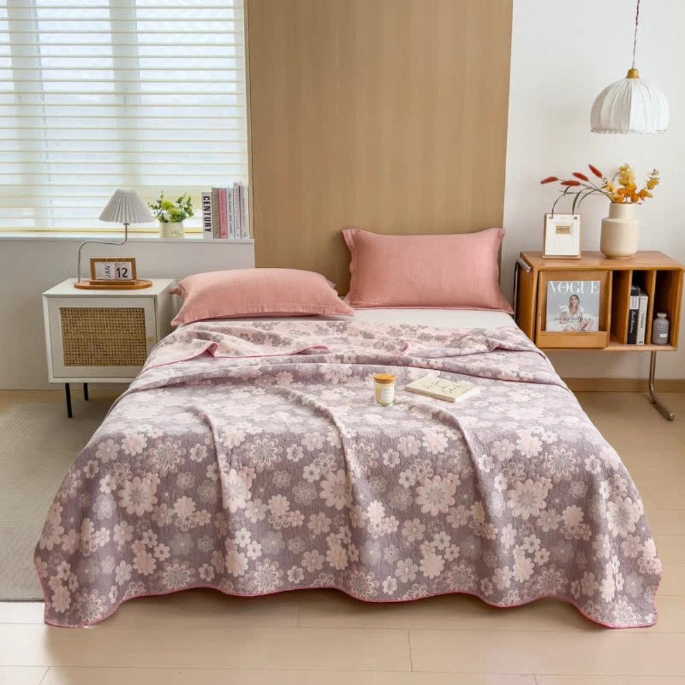 Reverie Floral Cotton Gauze Blanket by Casa & Beyond