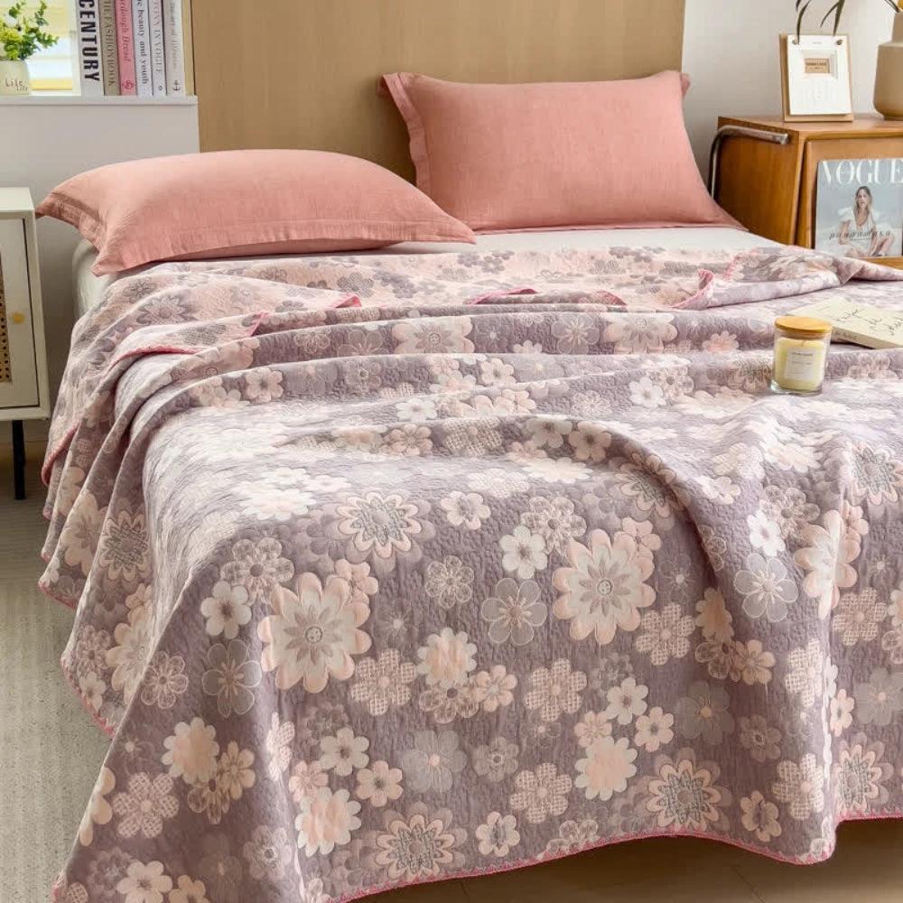 Reverie Floral Cotton Gauze Blanket by Casa & Beyond