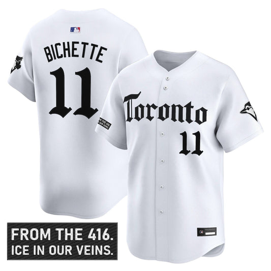 Bo Bichette Jersey #11 Toronto Blue Jays Gothic North Edition Stitched White by My Store