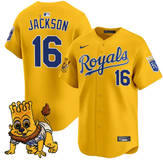 Bo Jackson Jersey #16 Kansas City Royals Sluggerrr Patch Vapor Premier Limited Stitched by My Store