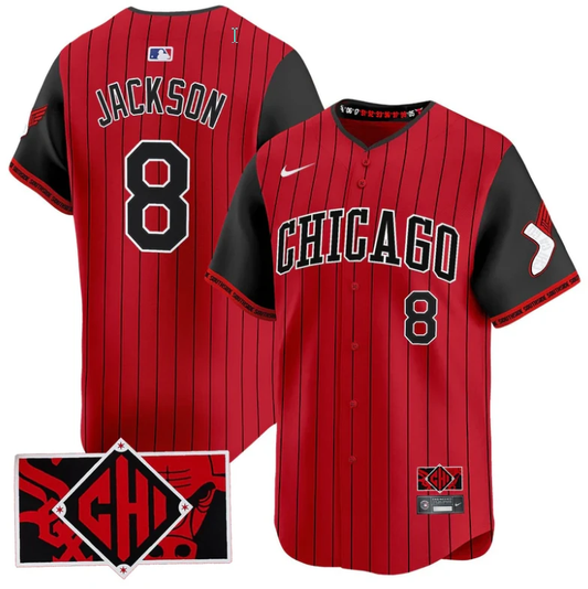 Bo Jackson Jersey #8 Chicago White Sox 2025 City Connect Limited Red, Black by My Store