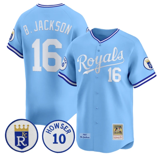 Bo Jackson #16 Kansas City Royals Light Blue Jersey - All Stitched by My Store