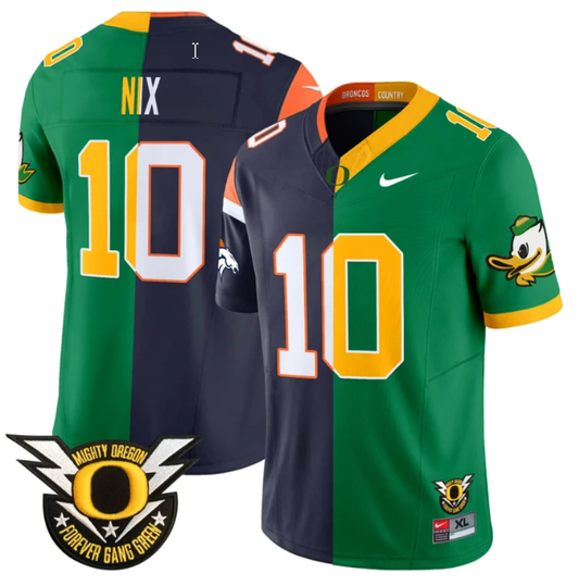 Bo Nix Jersey #10 Oregon Ducks Split Vapor Limited Football Stitched by NCAA Football Jersey