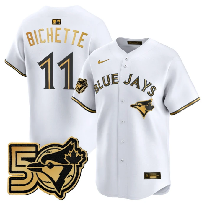 Bo Bichette Jersey #11 Toronto Blue Jays 50 Seasons Patch Stitched by My Store