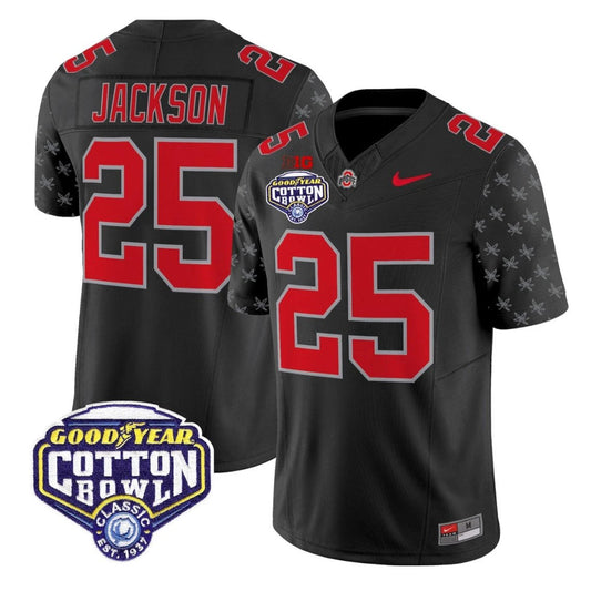 Bo Jackson Jersey #25 Ohio State 2025 Cotton Bowl Patch Stitched by My Store NCAA Football Jerseys