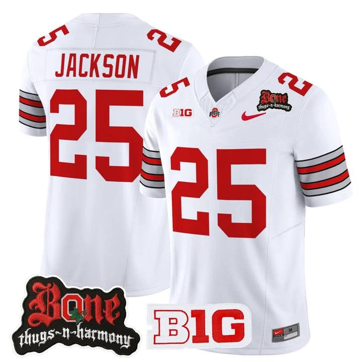Bo Jackson Jersey #25 Ohio State Buckeyes Bone Thugs-N-Harmony Stitched by My Store NCAA Football Jerseys