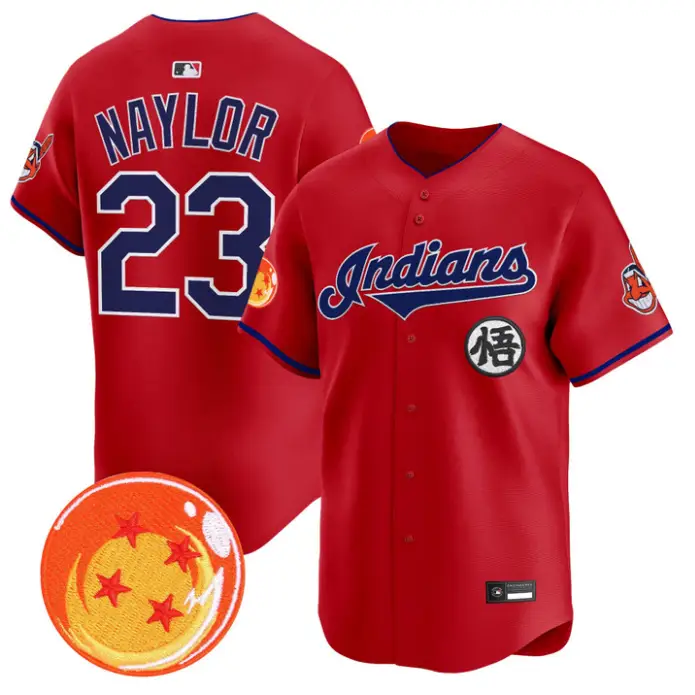 Bo Naylor Jersey #23 Cleveland Indians Dragon Ball Premier Stitched by My Store