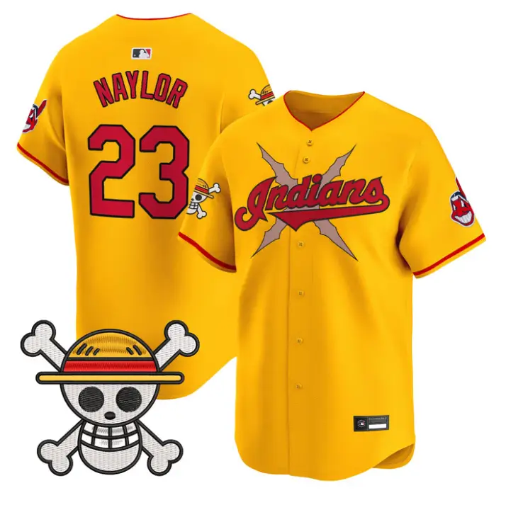 Bo Naylor Jersey #23 Cleveland Indians One Piece Premier Stitched Cream by My Store