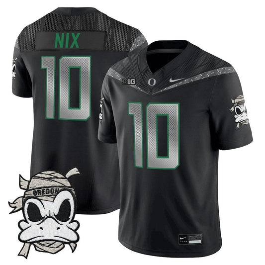 Bo Nix Jersey #10 Oregon Ducks 2025 Mummy Duck Vapor Limited Stitched by My Store NCAA Football Jerseys