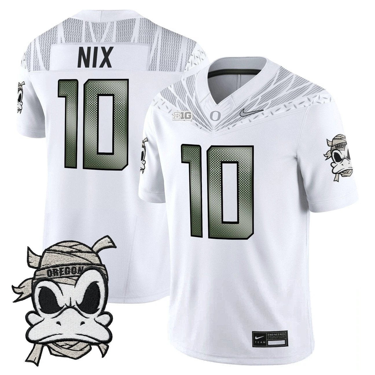 Bo Nix Jersey #10 Oregon Ducks 2025 Mummy Duck Vapor Limited Stitched by My Store NCAA Football Jerseys