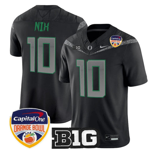 Bo Nix Jersey #10 Oregon Ducks 2026 Orange Bowl Vapor Limited Stitched by My Store NCAA Football Jerseys