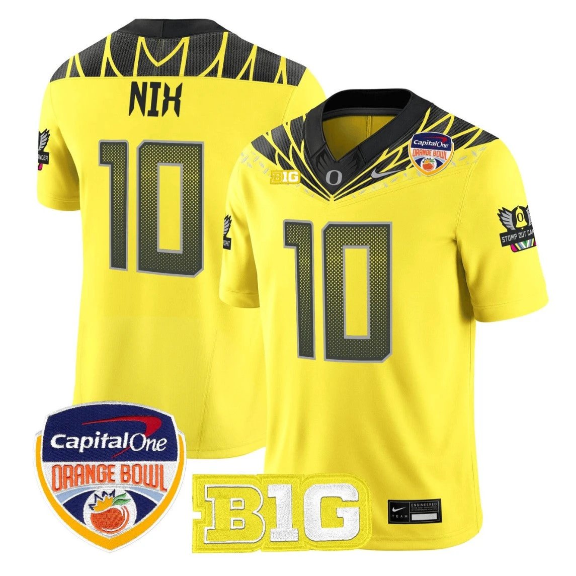 Bo Nix Jersey #10 Oregon Ducks 2026 Orange Bowl Vapor Limited Stitched by My Store NCAA Football Jerseys