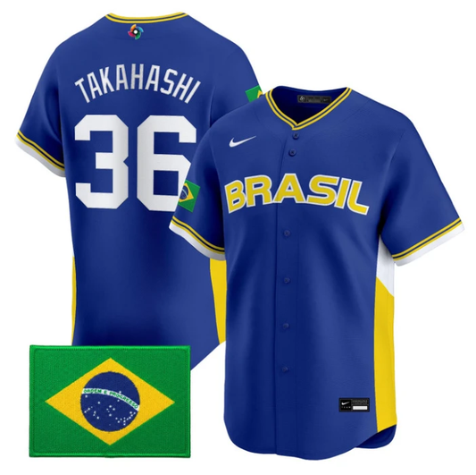 Bo Takahashi Jersey #36 Team Brazil 2026 World Baseball Classic Stitched by My Store