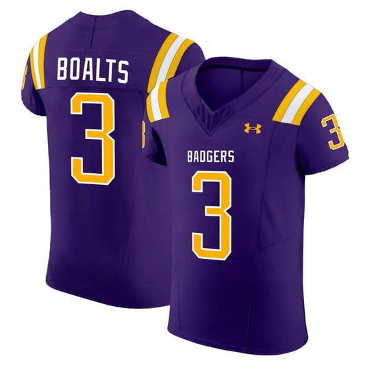 Boalts Jersey #3 Badgers Purple All Stitched by My Store NCAA Football Jerseys