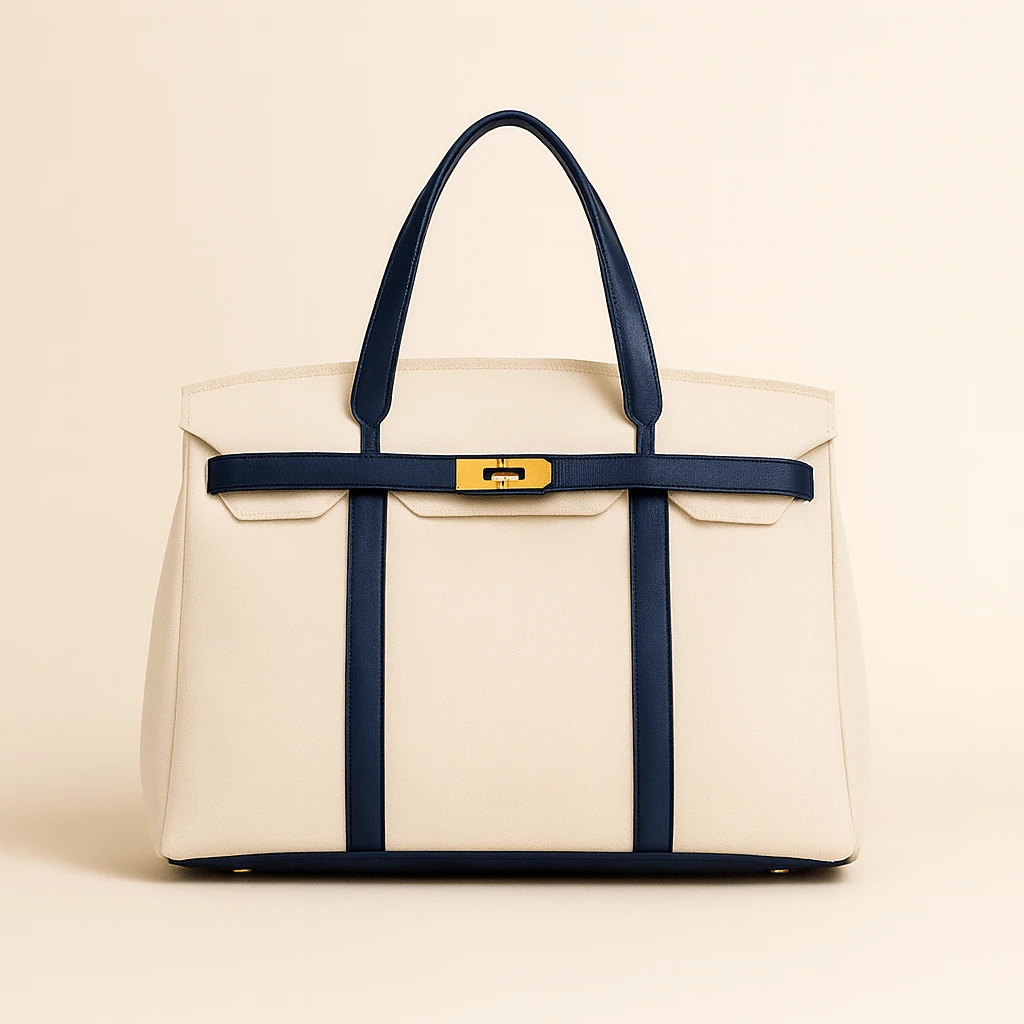 Premium canvas shopper with reinforced steel details by BowLift