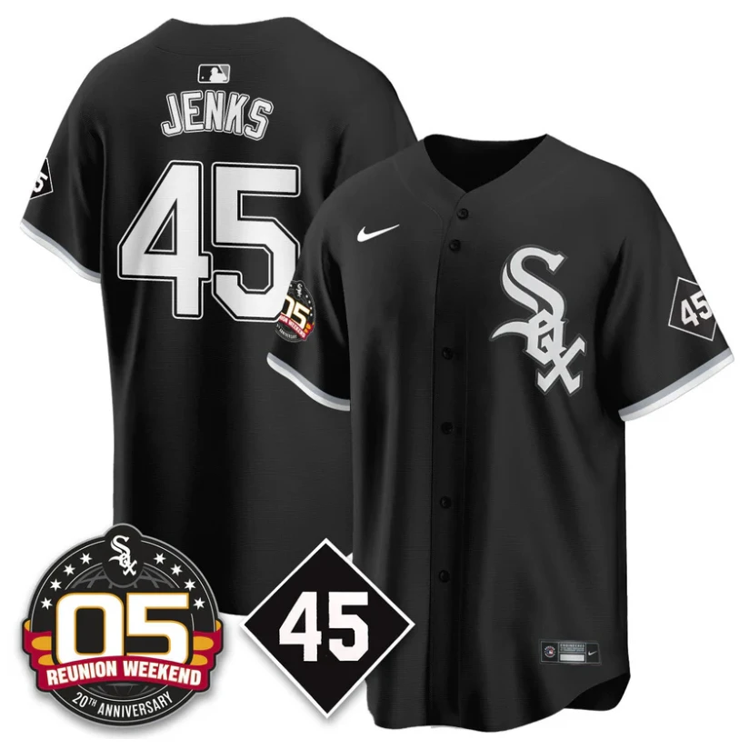 Bobby Jenks Jersey #45 Chicago White Sox 2025 Reunion Weekend Black by My Store