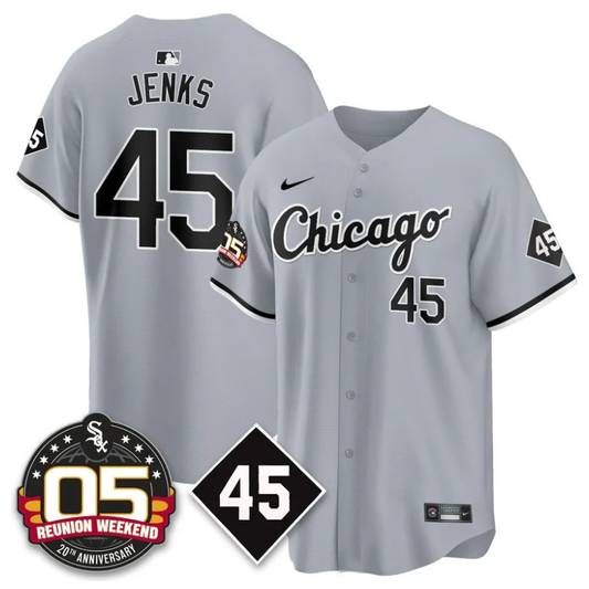 Bobby Jenks Jersey #45 Chicago White Sox 2025 Reunion Weekend Stitched Gray by My Store