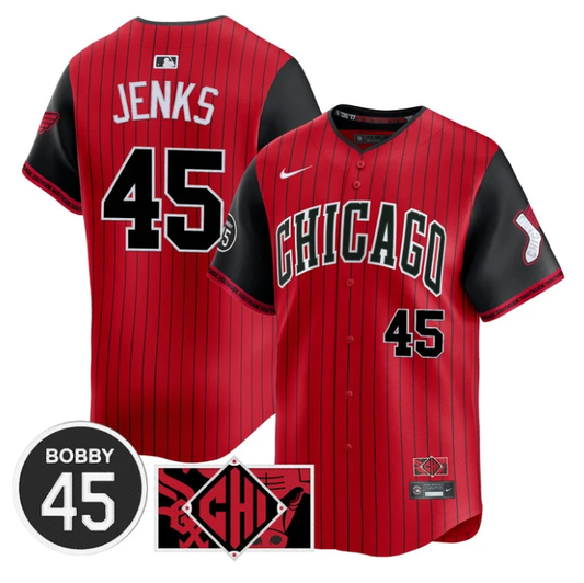 Bobby Jenks Jersey #45 Chicago White Sox Premier Limited Stitched City Connect by My Store