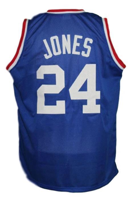 Bobby Jones Jersey #24 Denver Aba Retro Basketball New Sewn Blue by My store basketball