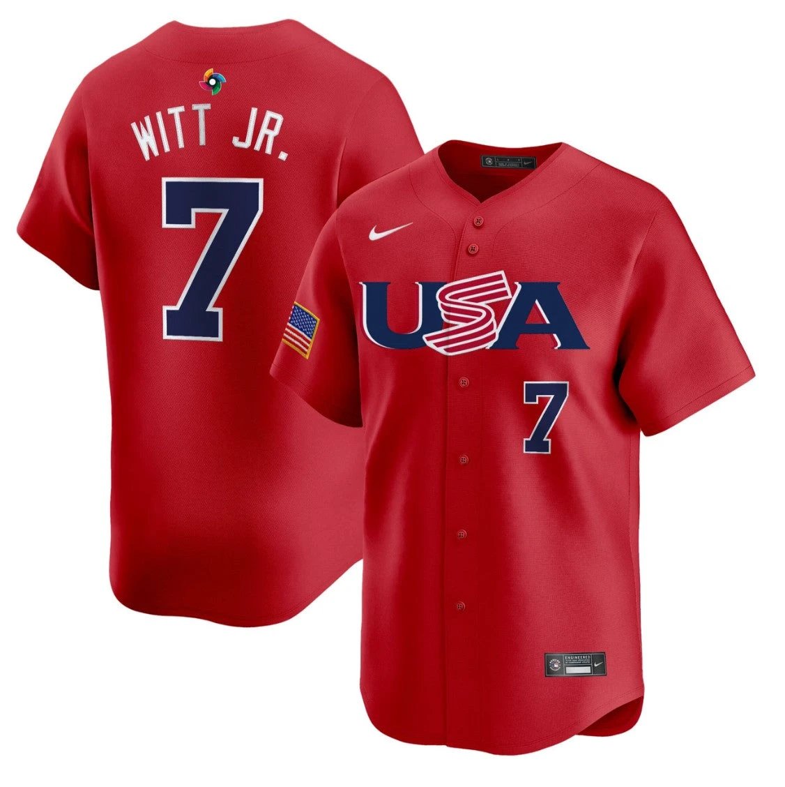 Bobby Witt Jr Jersey #7 Projected Team USA World Baseball Classic 2023 Style 2026 Roster by My Store