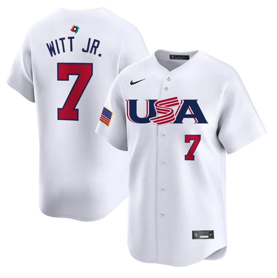 Bobby Witt Jr Jersey #7 Projected Team USA World Baseball Classic 2023 Style 2026 Roster by My Store