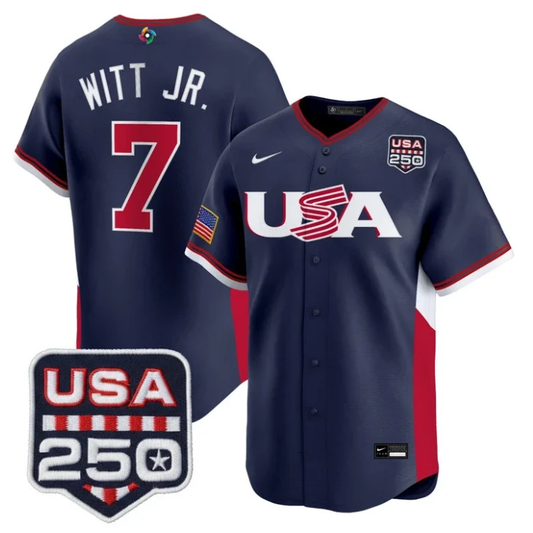 Bobby Witt Jr Jersey #7 Team USA World Baseball Classic 250 USA 2026 Roster Stitched by My Store