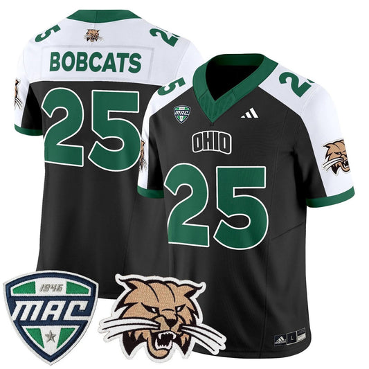 Bobcats Jersey #25 Ohio Bobcats 2025 Vapor Limited Stitched by My Store NCAA Football Jerseys