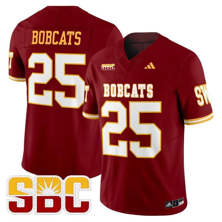 Bobcats Jersey #25 Texas State Bobcats 2025 Vapor Limited Stitched by My Store NCAA Football Jerseys
