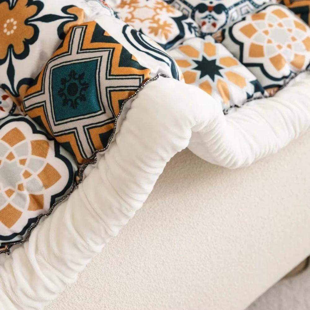 Bohemian Printed Quilted Sofa Cover by Casa & Beyond