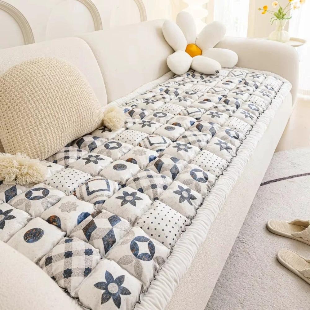 Bohemian Printed Quilted Sofa Cover by Casa & Beyond