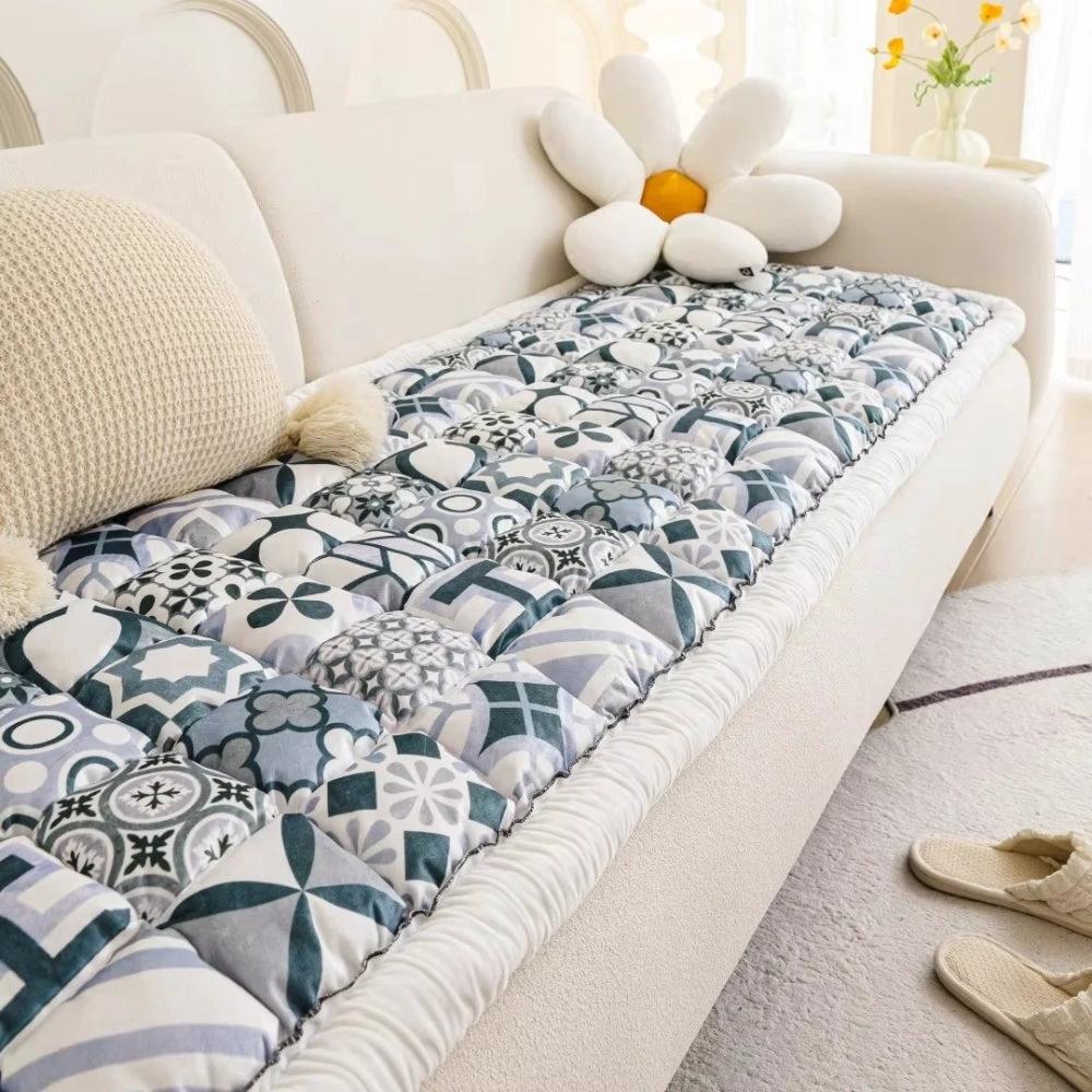 Bohemian Printed Quilted Sofa Cover by Casa & Beyond